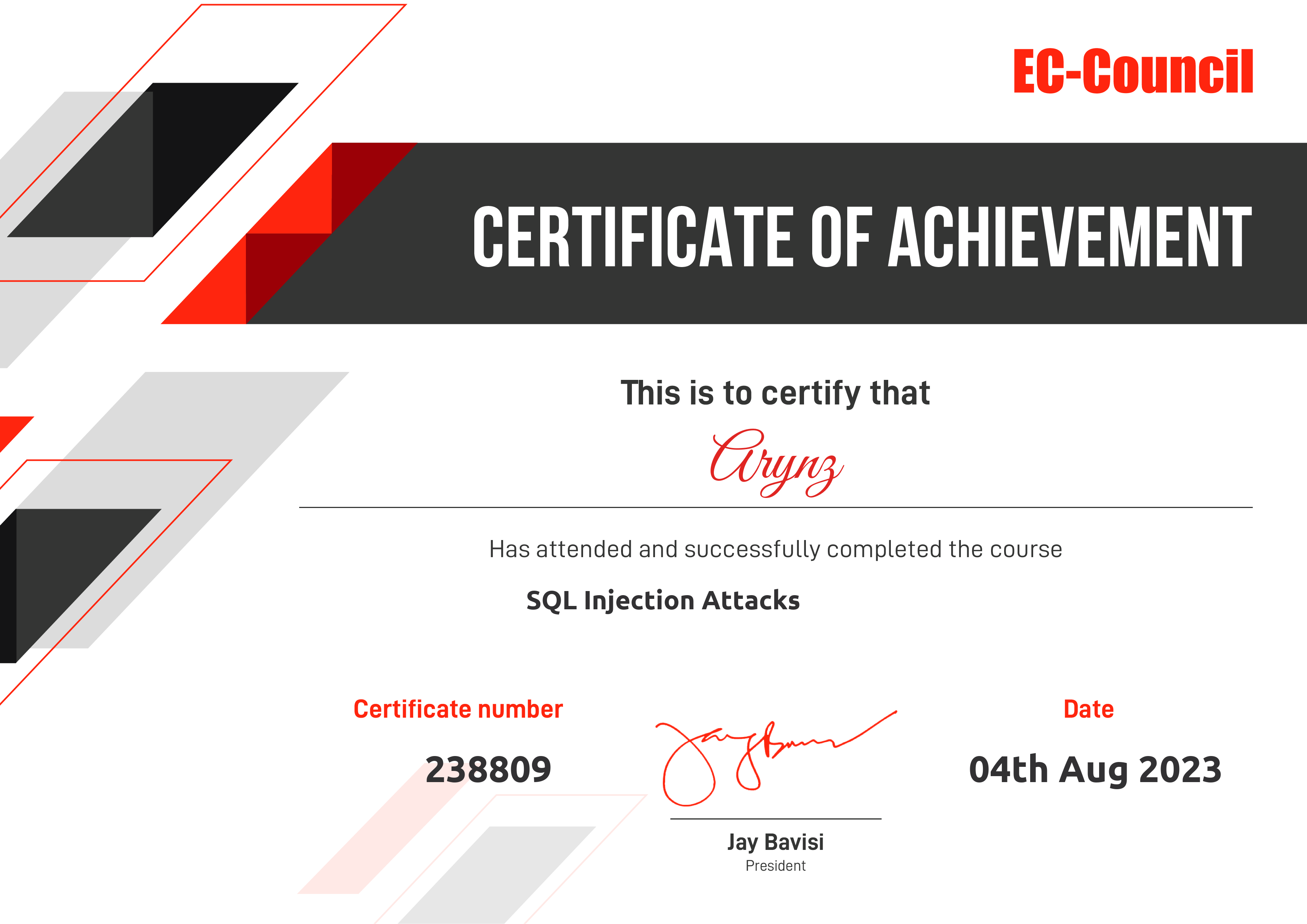 Ethical Hacking Certificate