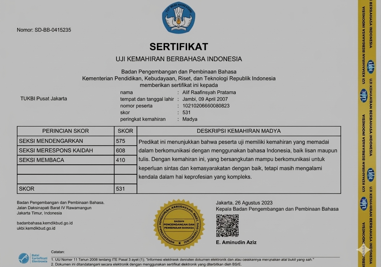 Sertifikat UKBI