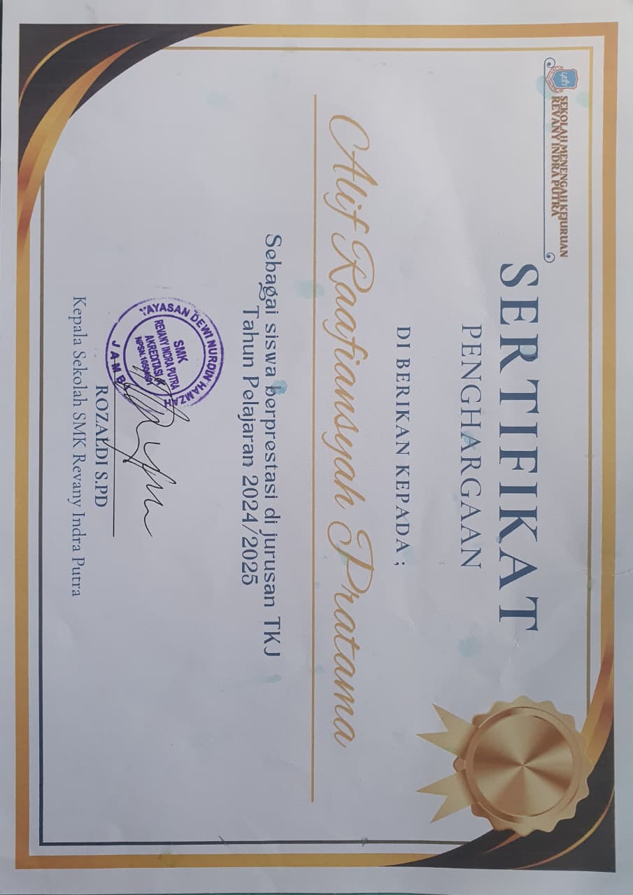 Sertifikat Penghargaan